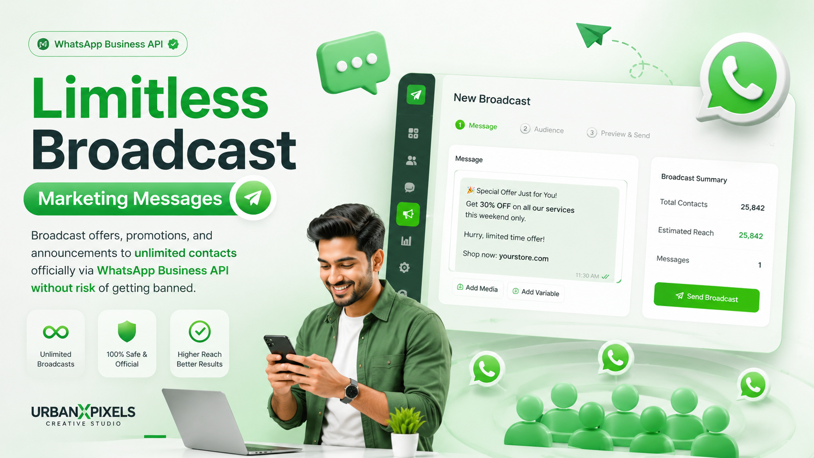 WhatsApp Broadcast Marketing Screenshot
